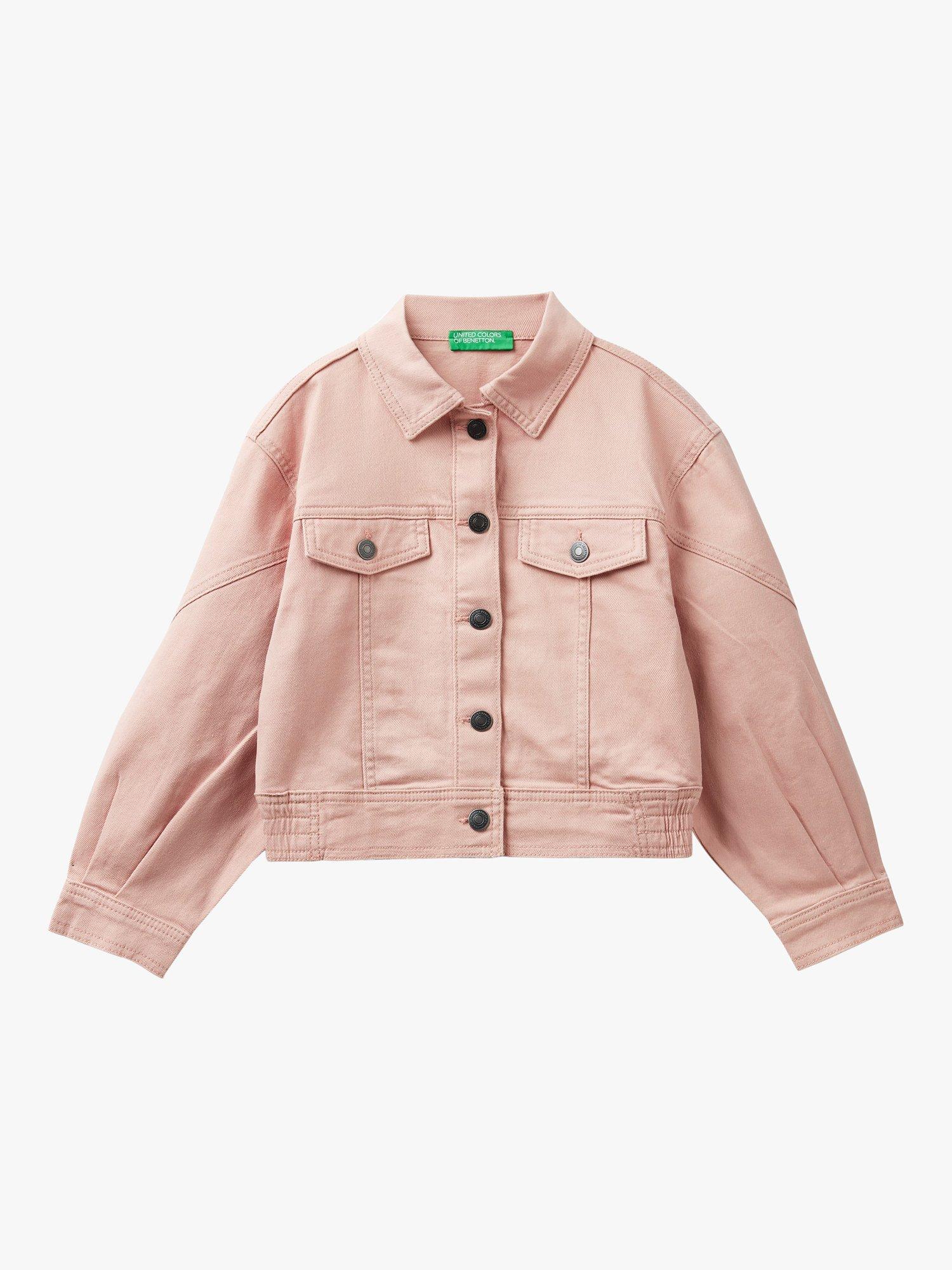 Benetton Kids' Collared Denim Jacket, Powder