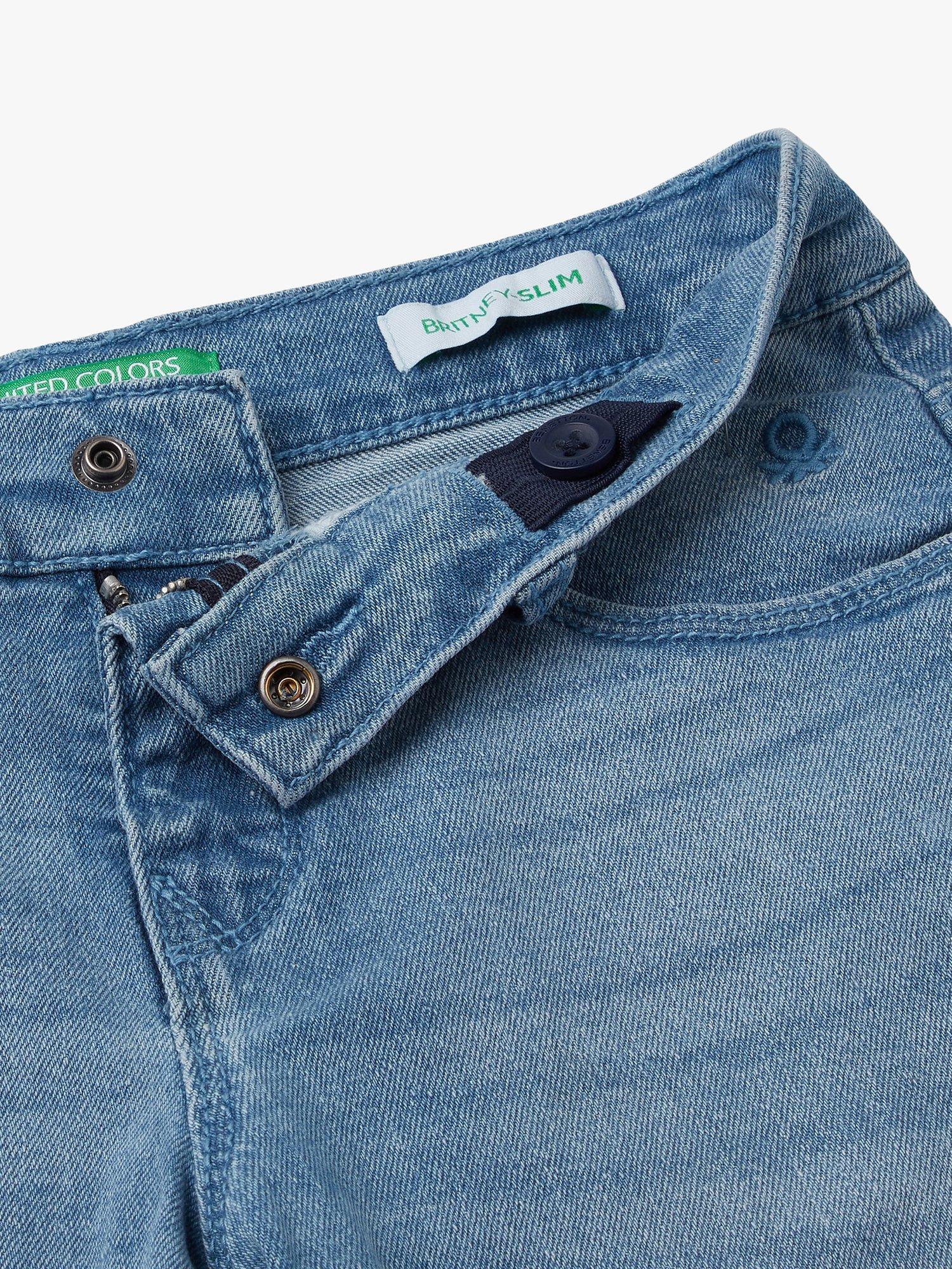 Product image 3 of 3, which shows Benetton Kids' Britney Slim Fit Jeans, Blue, 6-7 years
