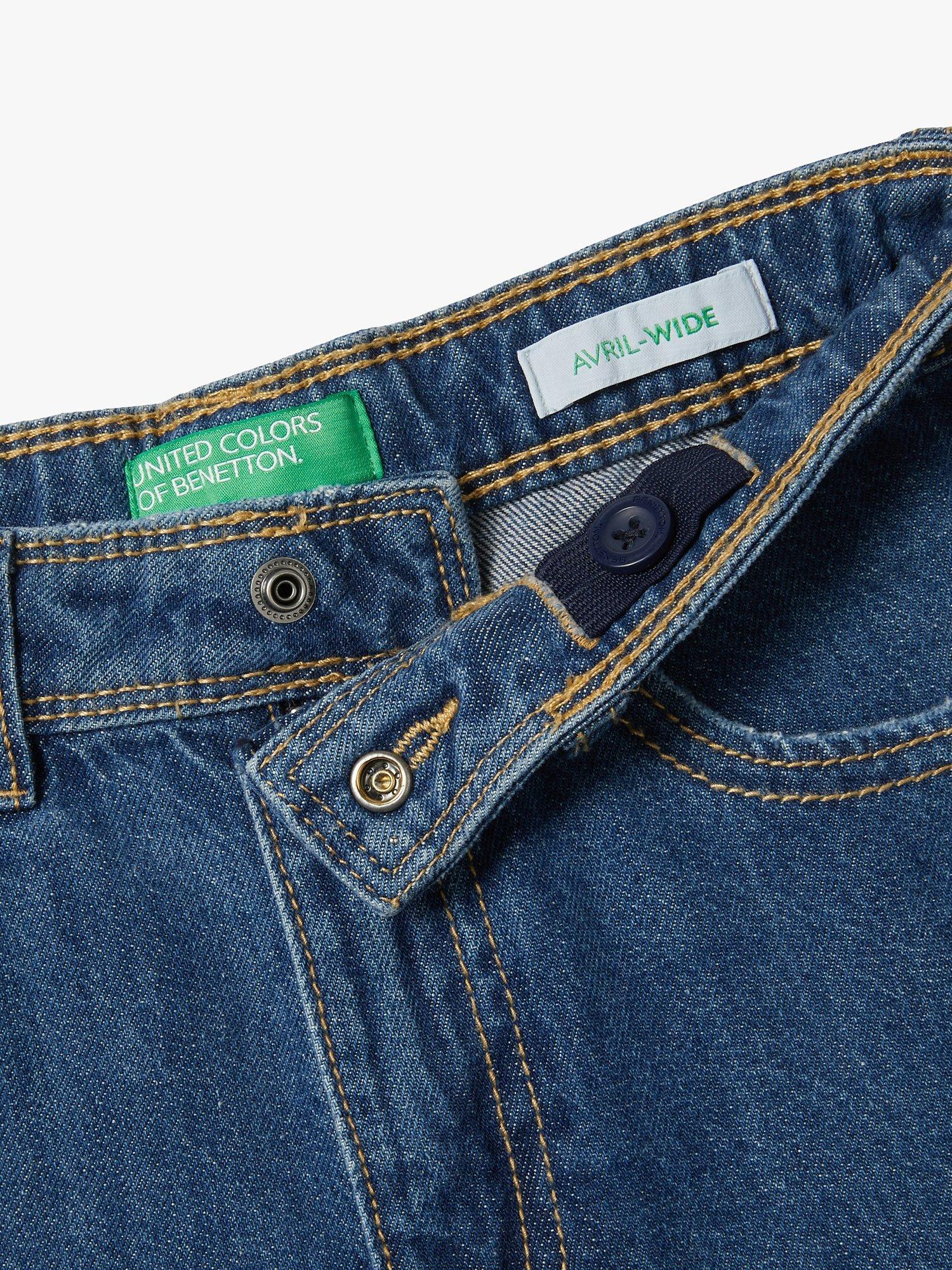 Benetton Kids' Cargo Jeans, Blue, 6-7 years