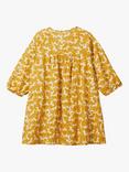 Benetton Kids' Horse Print Smock Dress, Ochre