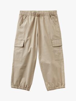 Benetton Kids' Stretch Cargo Trousers, Military Green