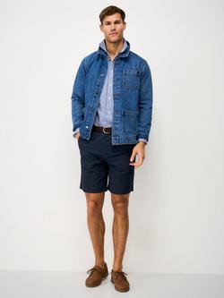 Crew Clothing Bermuda Stretch Chino Shorts, Navy Blue, Navy Blue