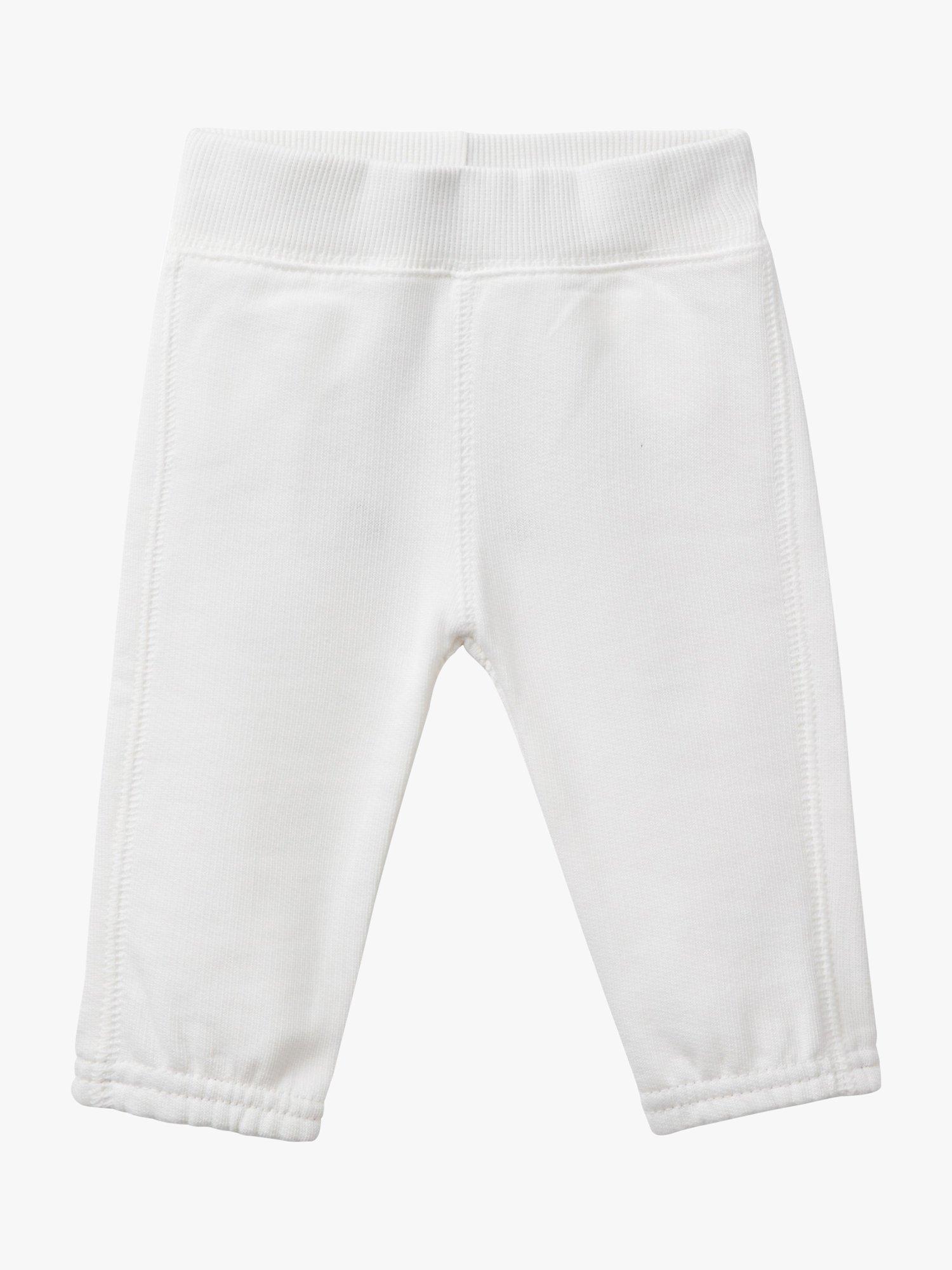 Benetton Baby Animal Cotton Joggers, Off White