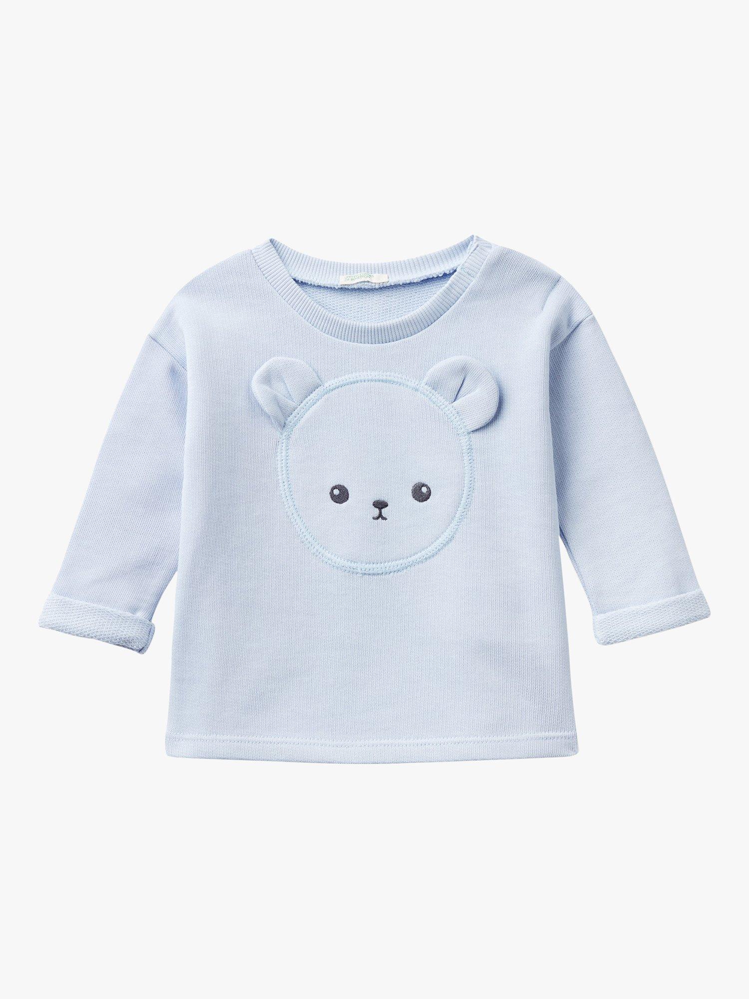 Benetton Baby Teddy Embroidered Crew Neck Sweatshirt
