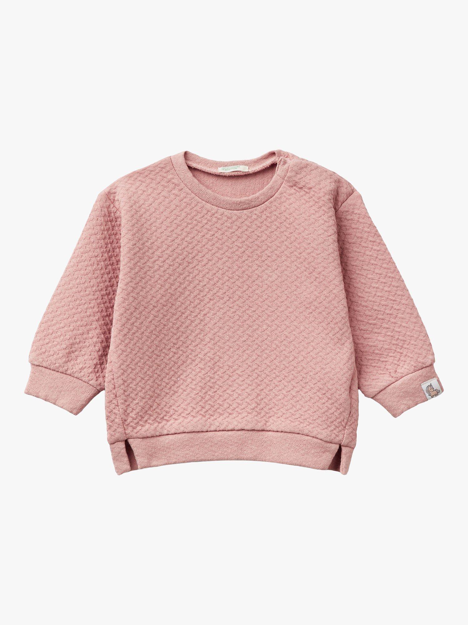 Benetton Baby Jacquard Textured Sweatshirt, Dark Powder