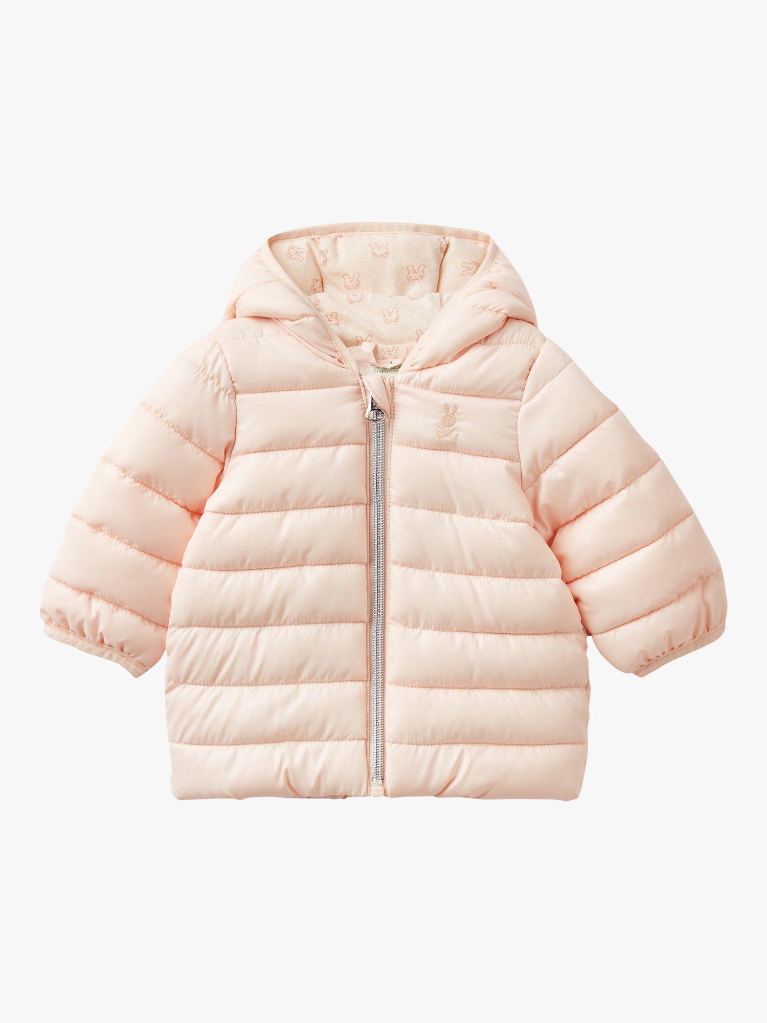Benetton Baby Hooded Padded Jacket, Light Powder