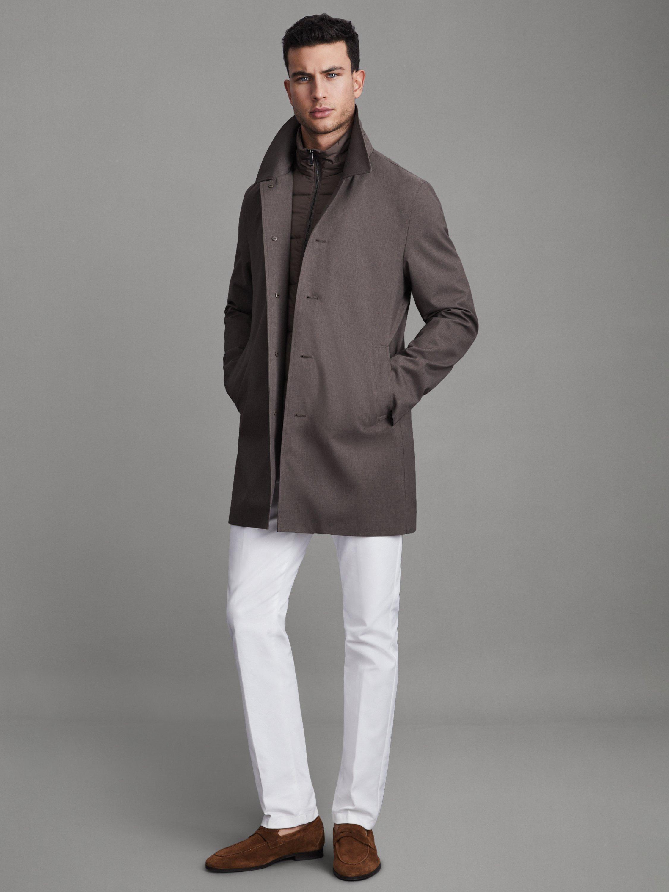 Reiss Perrin Removable Funnel Neck Insert Mac Brown