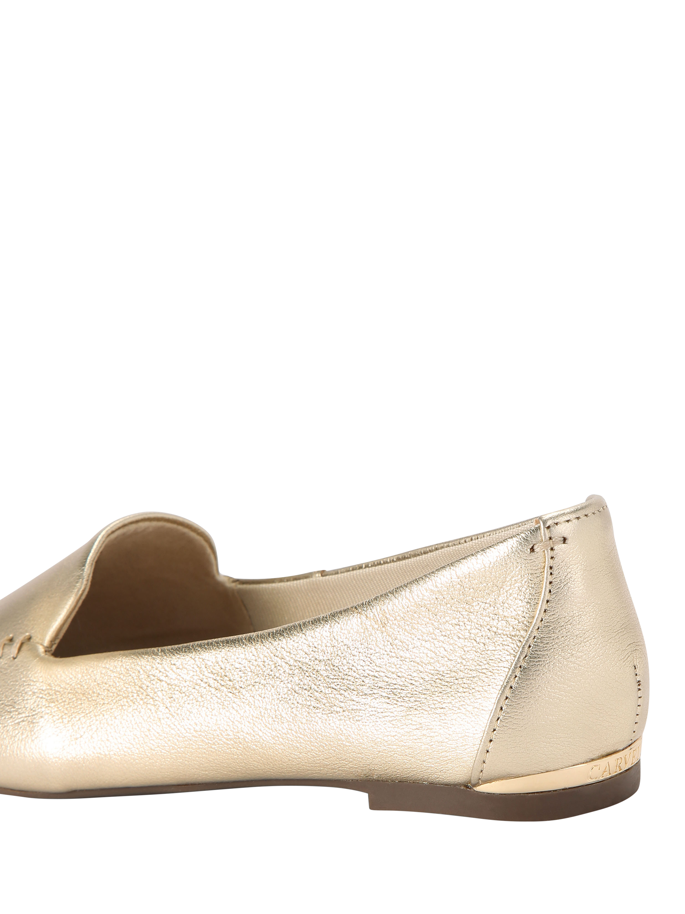 Product image 4 of 5, which shows Carvela Landed 2 Leather Slip On Pumps, Gold, 7