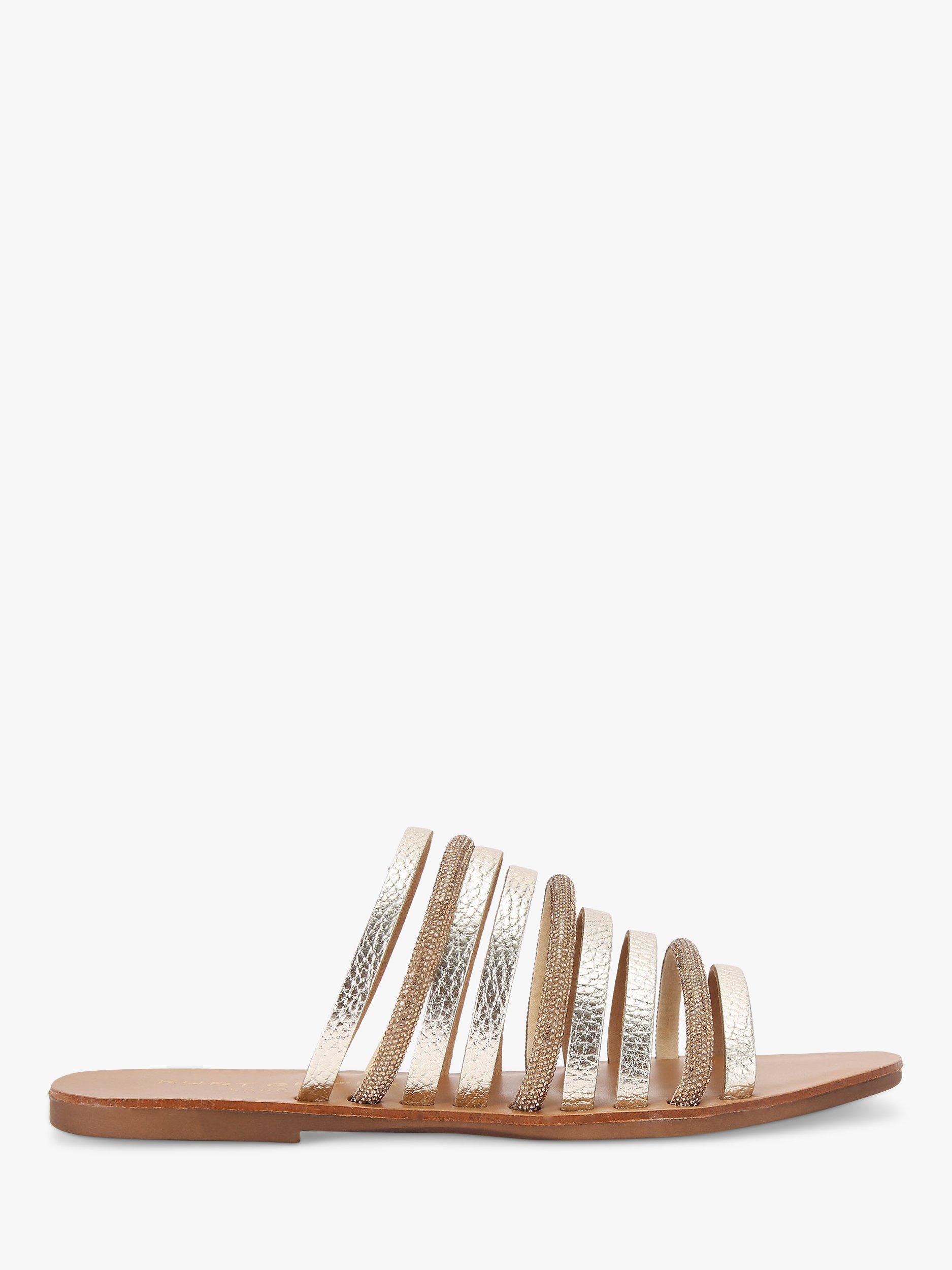 Kurt Geiger London Daisy Leather Flat Sliders, Gold