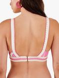 Accessorize Squiggle Print Crochet Trim Swim Top, Pink