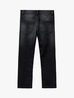 Benetton Kids' Five Pocket Style Elvis Slim Jeans - view 2, Black