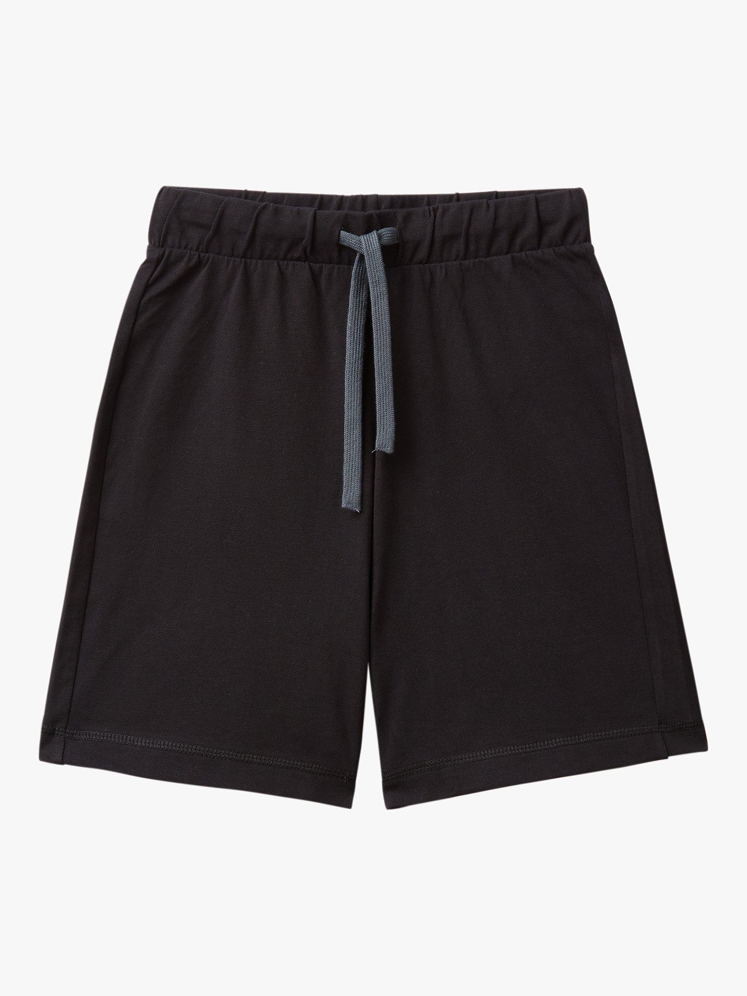 Product image 1 of 3, which shows Benetton Kids' Organic Cotton Bermuda Shorts, Black, 6-7 years