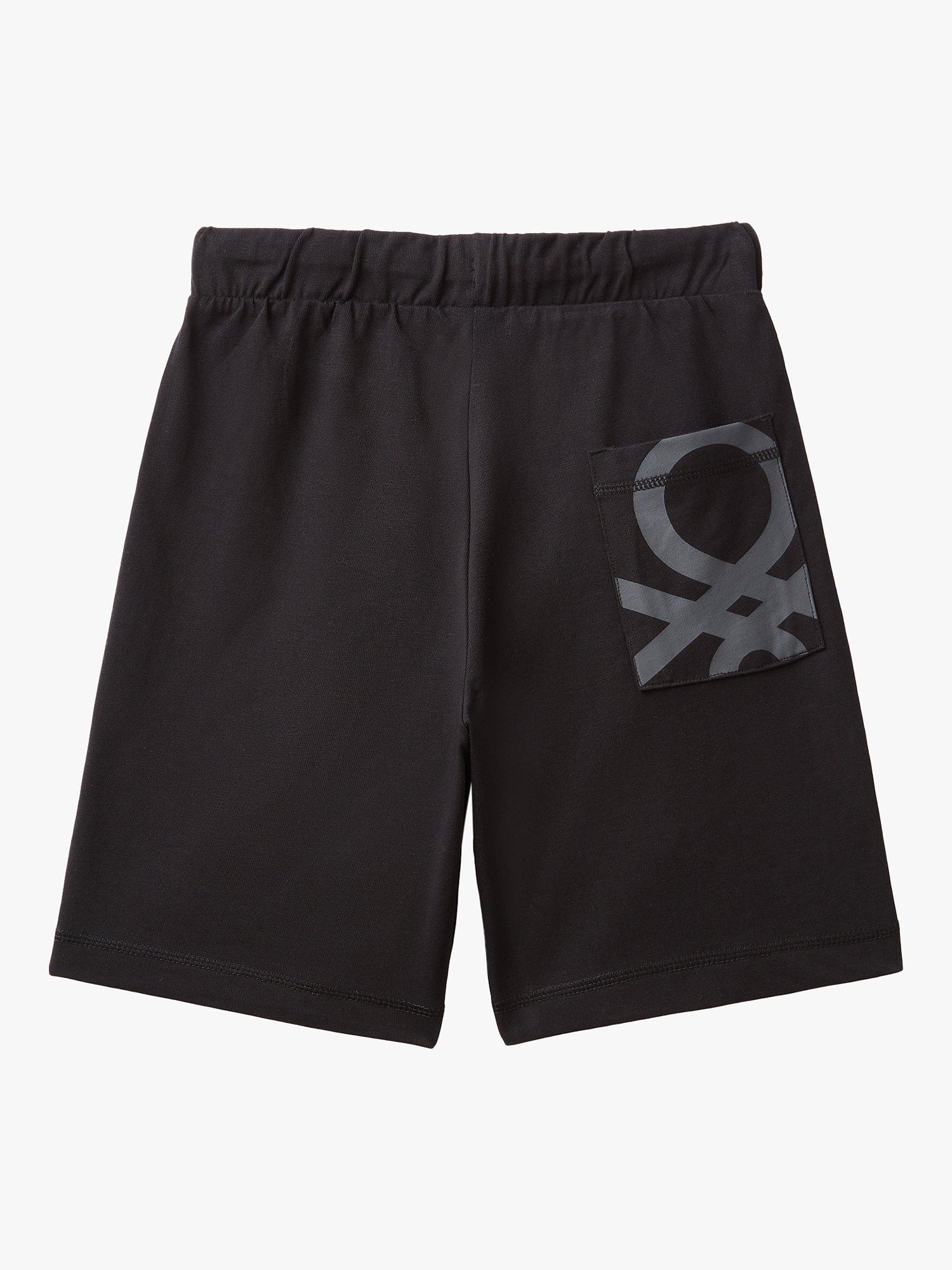 Product image 2 of 3, which shows Benetton Kids' Organic Cotton Bermuda Shorts, Black, 6-7 years