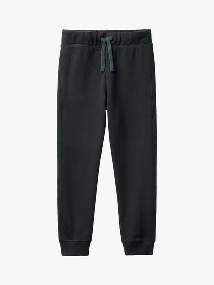 Benetton Kids' Cotton Joggers, Black