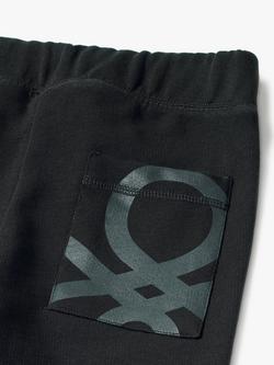 Benetton Kids' Cotton Joggers - view 2, Black