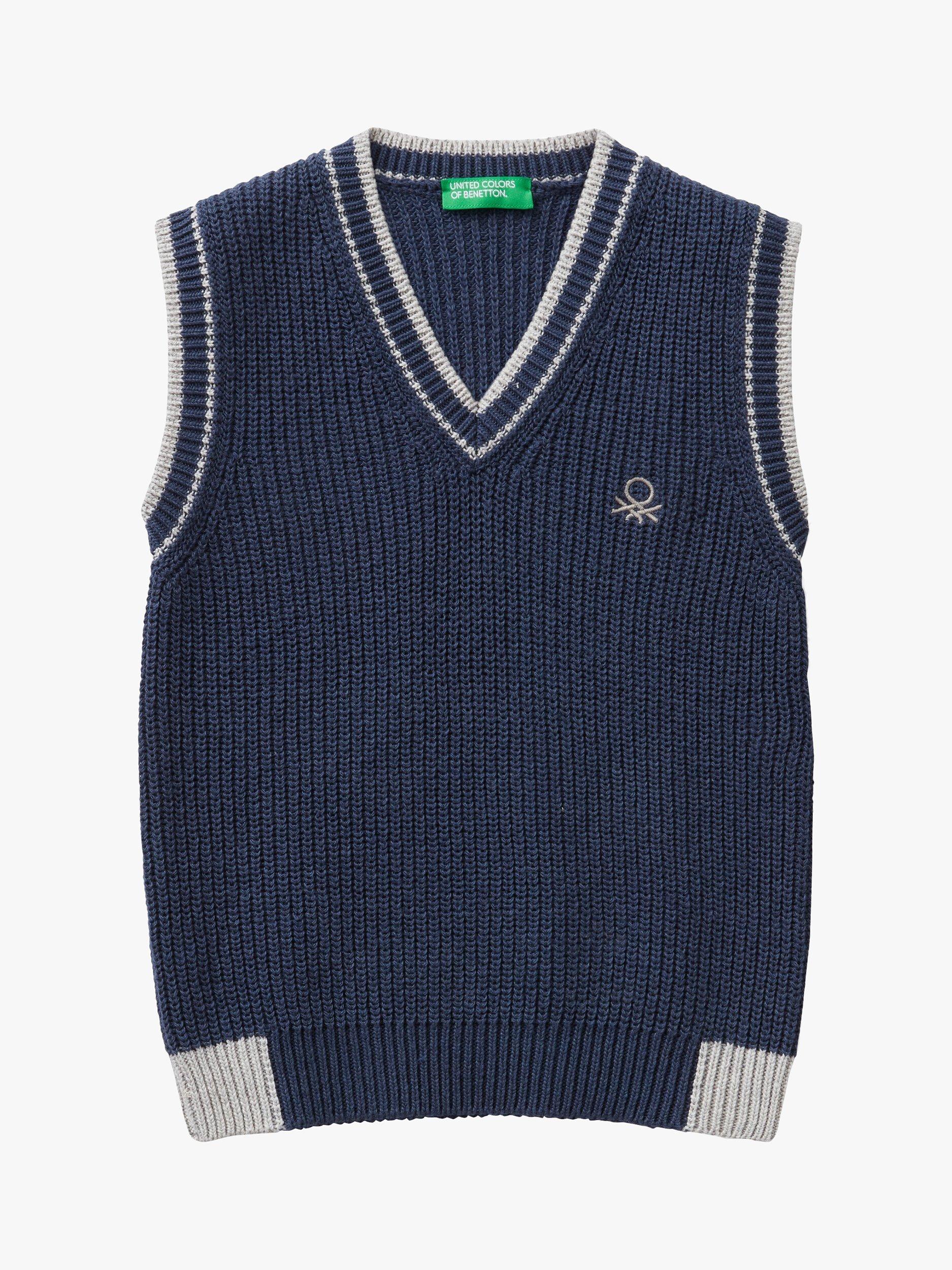 Benetton Kids' Fisherman's Rib Vest Top, Night Blue