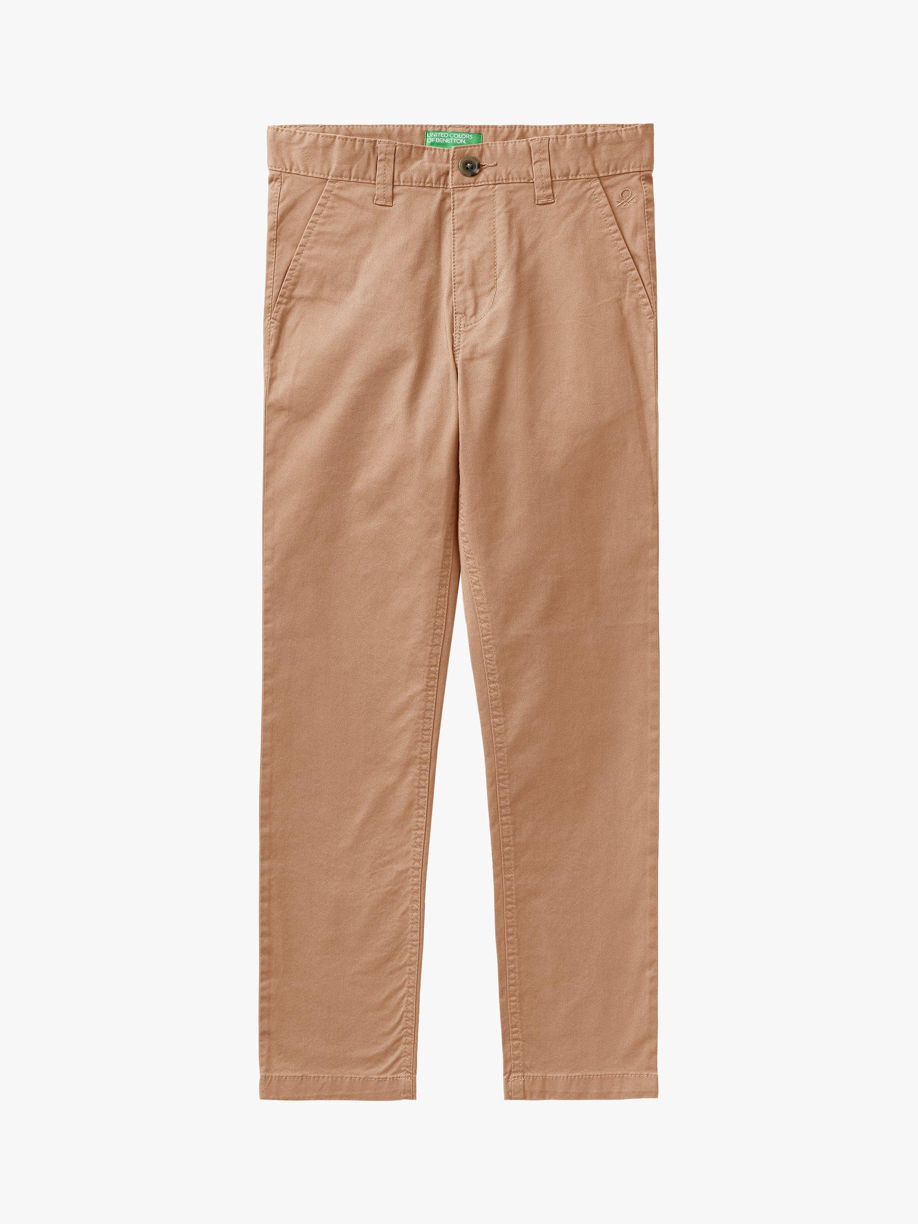 Benetton Kids' Slim Fit Chinos, Camel