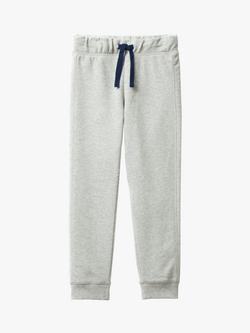 Benetton Kids' Cotton Joggers, Medium Melange Grey