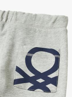 Benetton Kids' Cotton Joggers - view 2, Medium Melange Grey