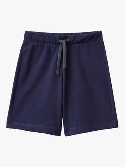 Benetton Kids' Organic Cotton Bermuda Shorts, Night Blue