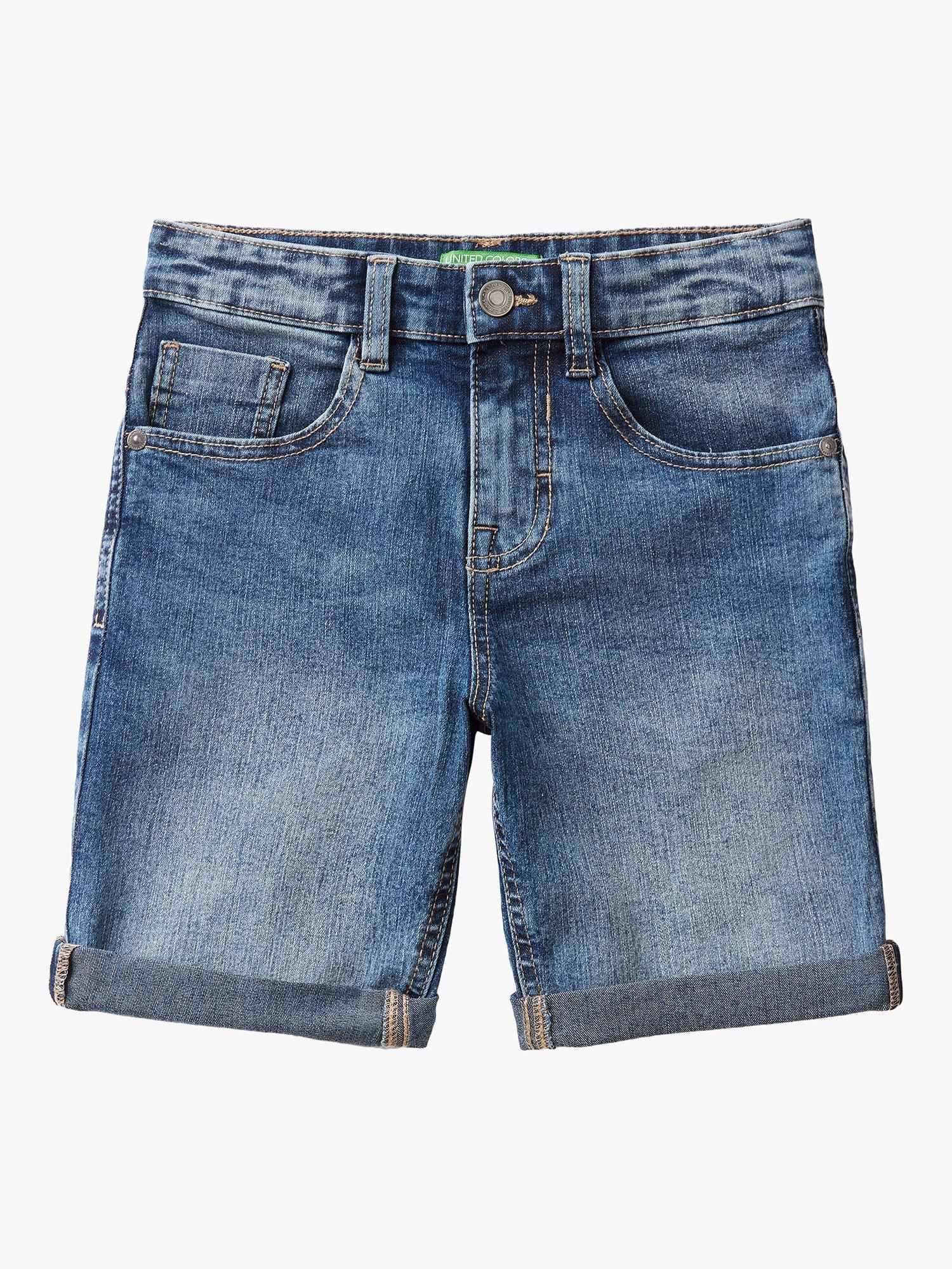 Benetton Kids' Denim Bermuda Shorts, Blue