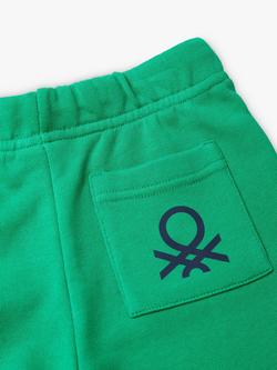 Benetton Kids' Elasticated Waist Shorts - view 2, Intense Green