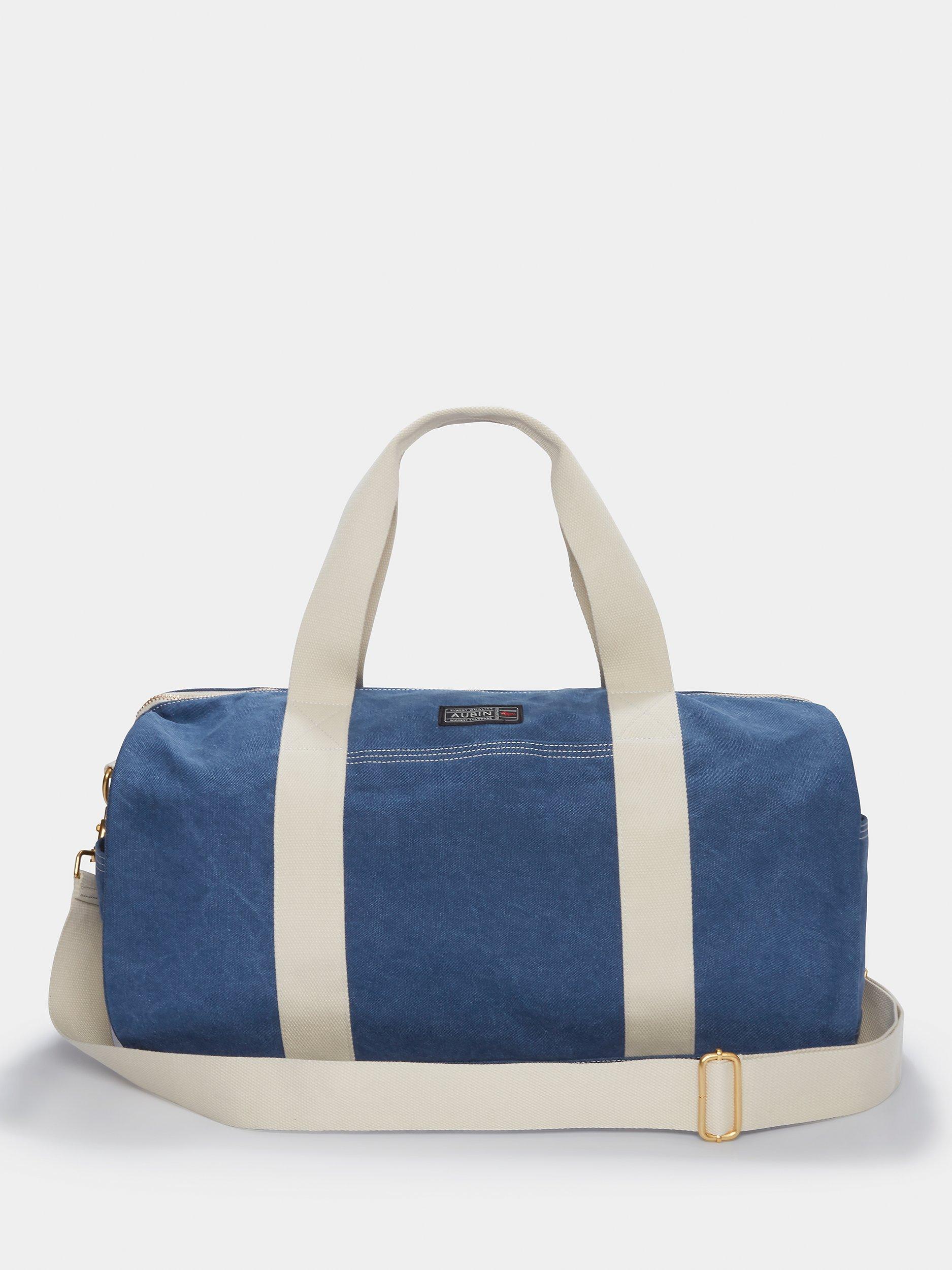 Product image 1 of 5, which shows Aubin Ashfield Holdall Canvas Bag, Blue