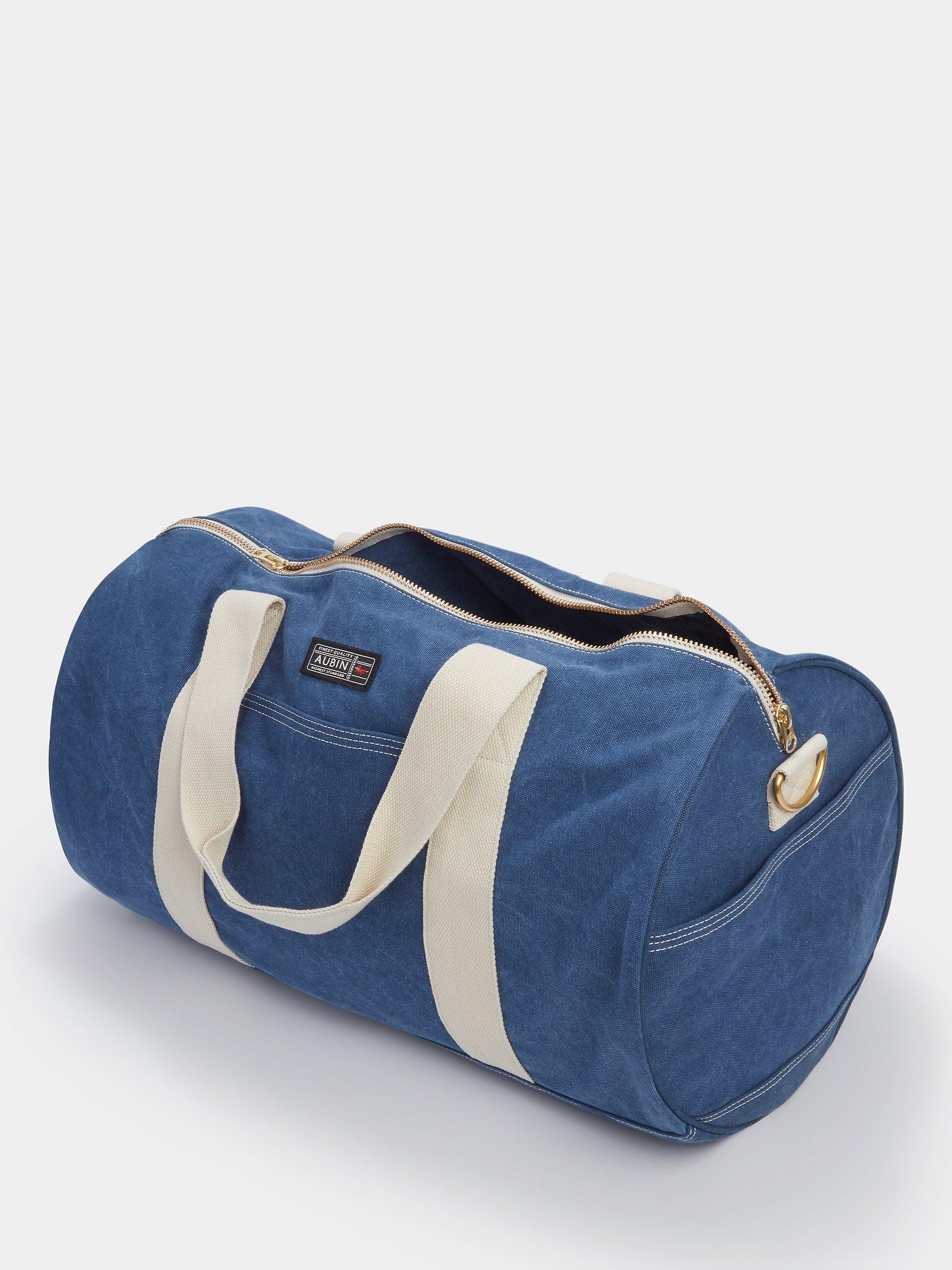 Product image 3 of 5, which shows Aubin Ashfield Holdall Canvas Bag, Blue