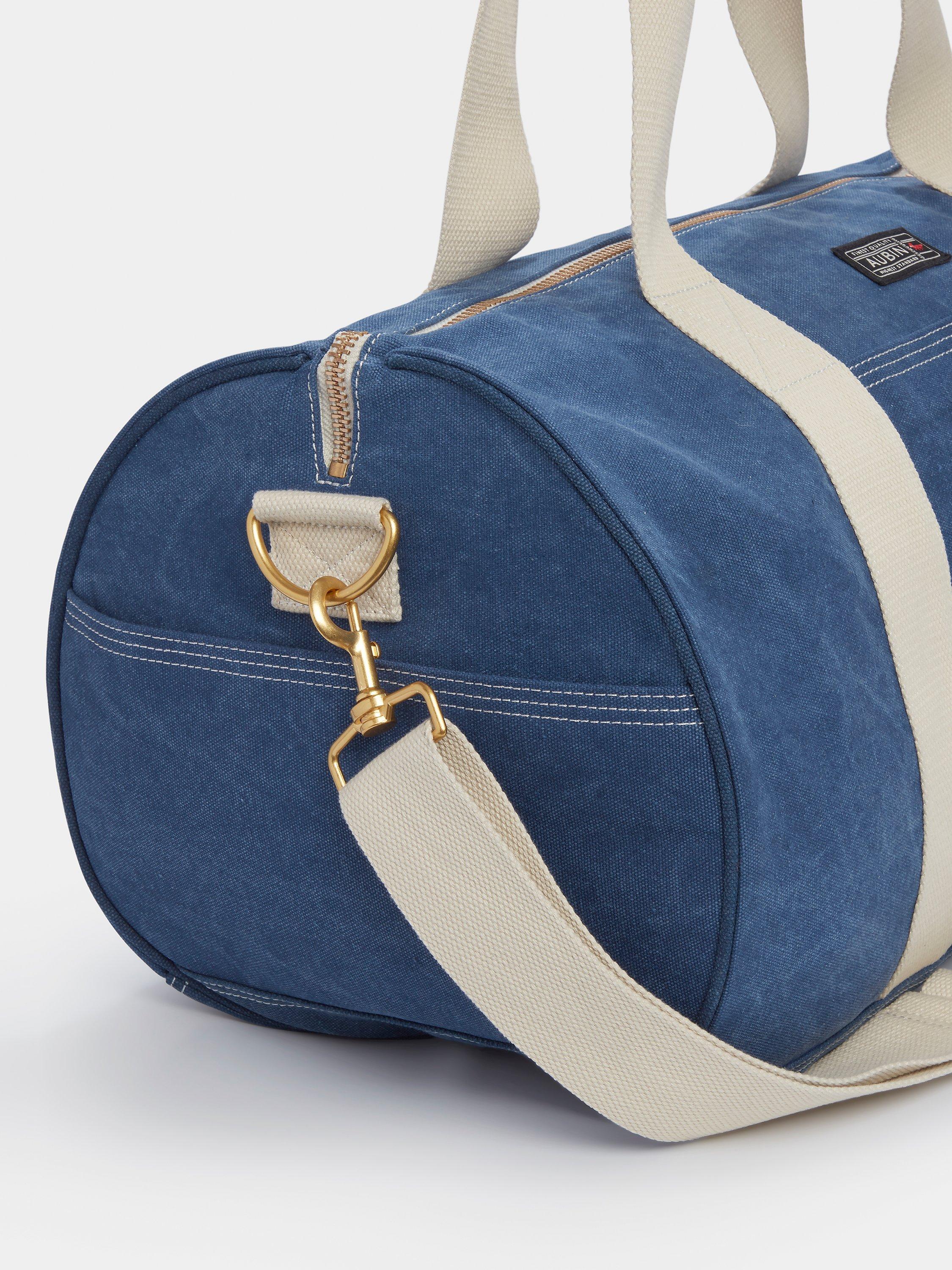Product image 5 of 5, which shows Aubin Ashfield Holdall Canvas Bag, Blue