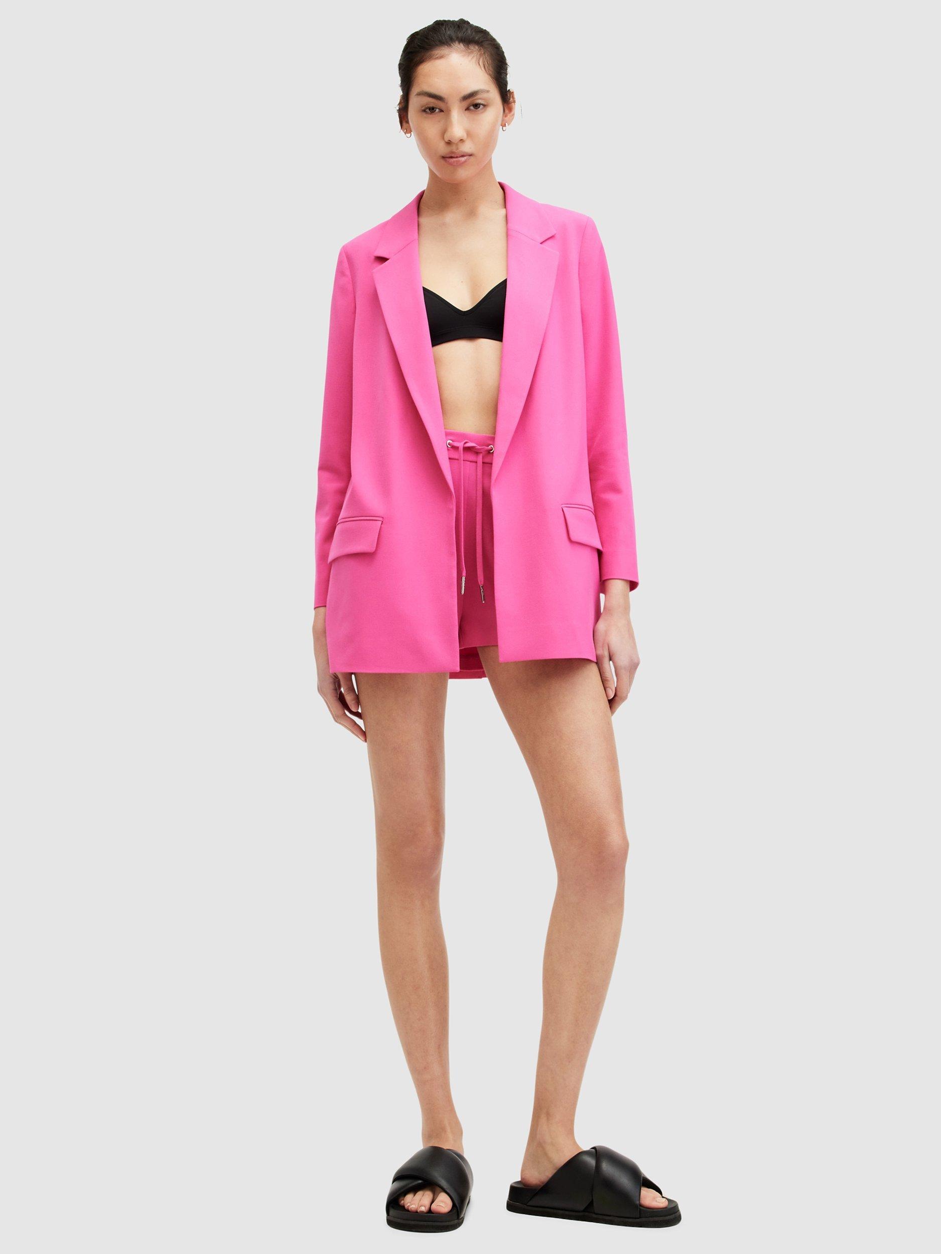 AllSaints Aleida Tri Blazer, Hot Pink, 14