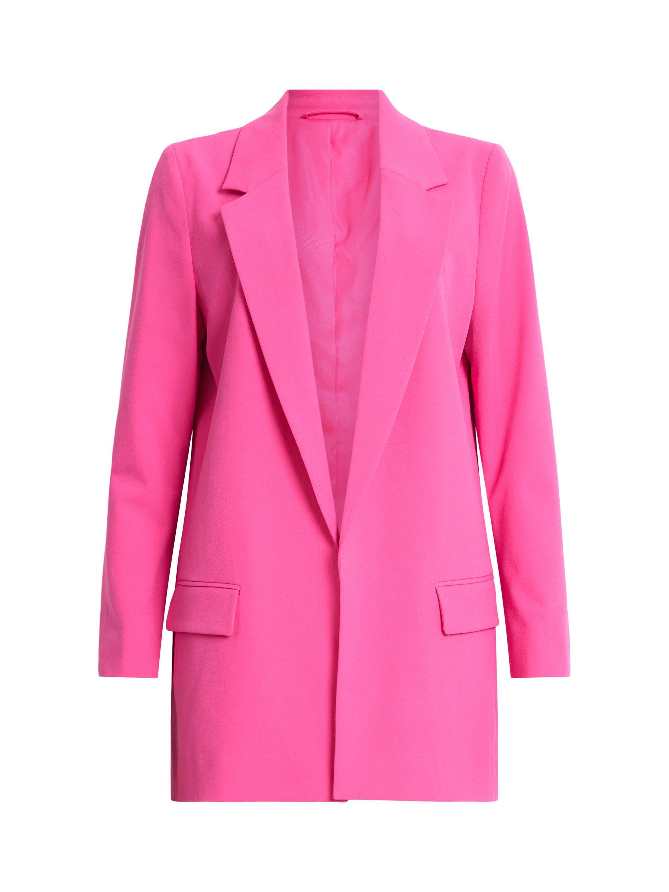 AllSaints Aleida Tri Blazer, Hot Pink, 14