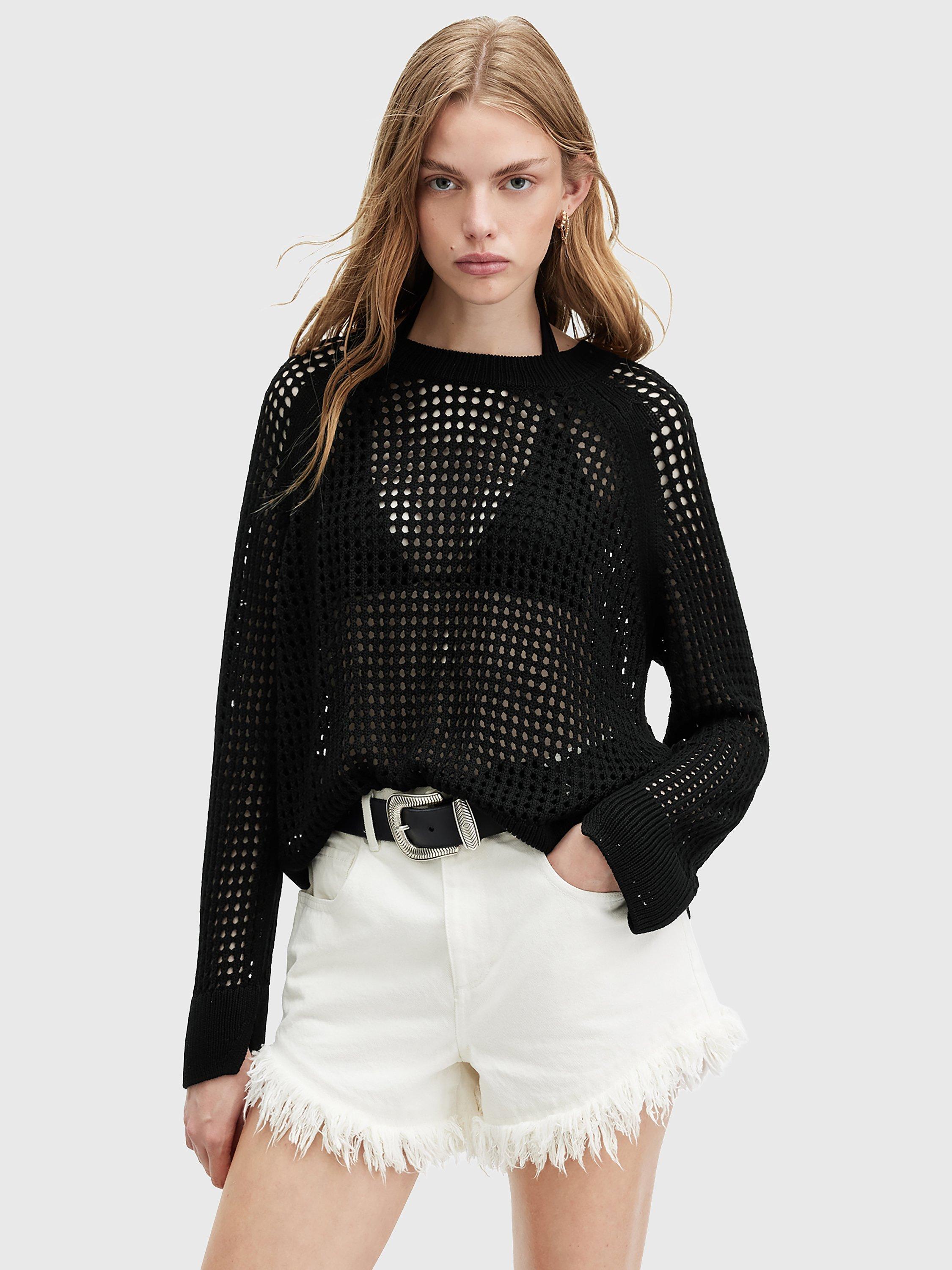 AllSaints Paloma Crew Neck Jumper, Black