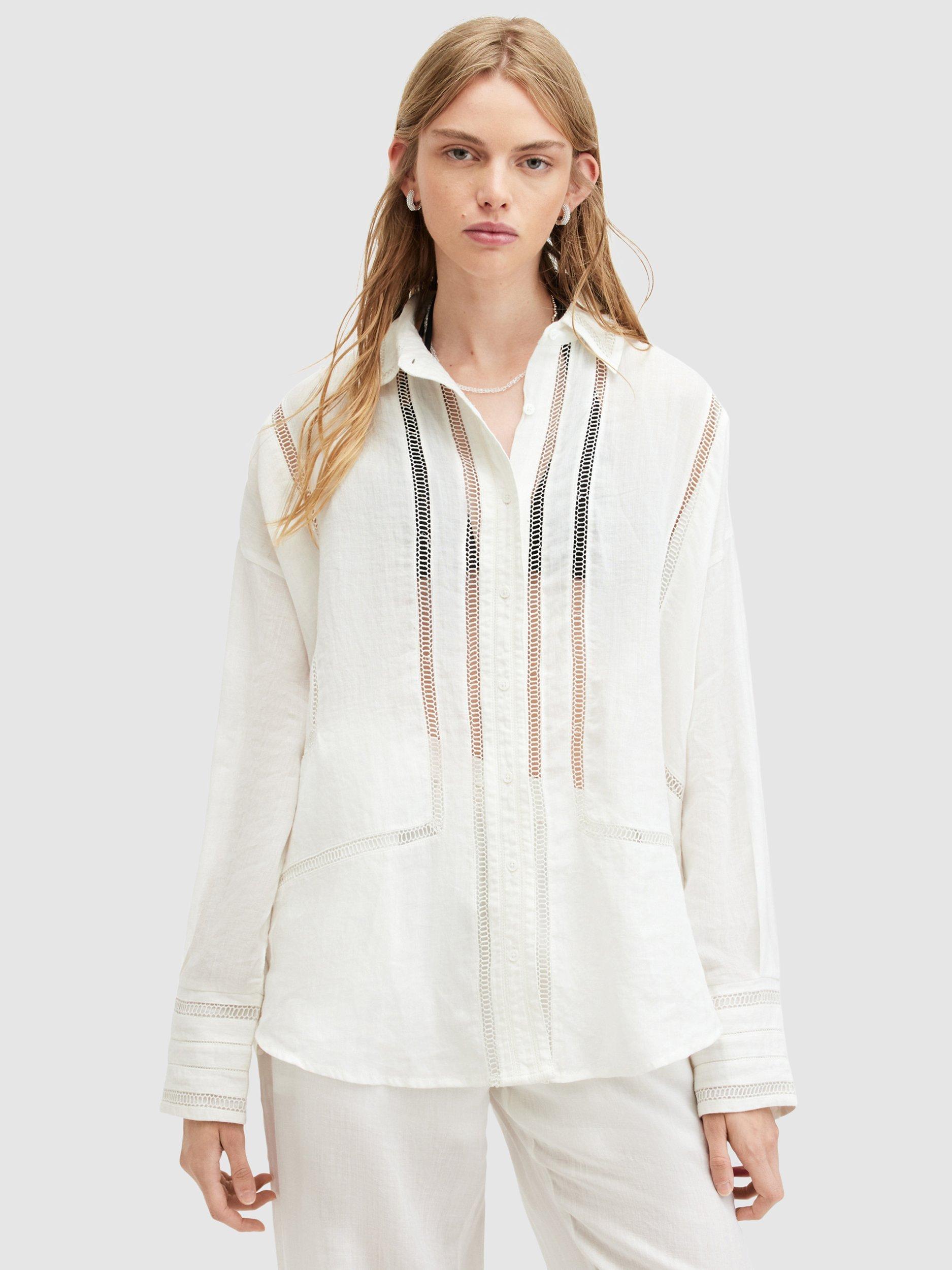 AllSaints Jade Linen Shirt, Ecru