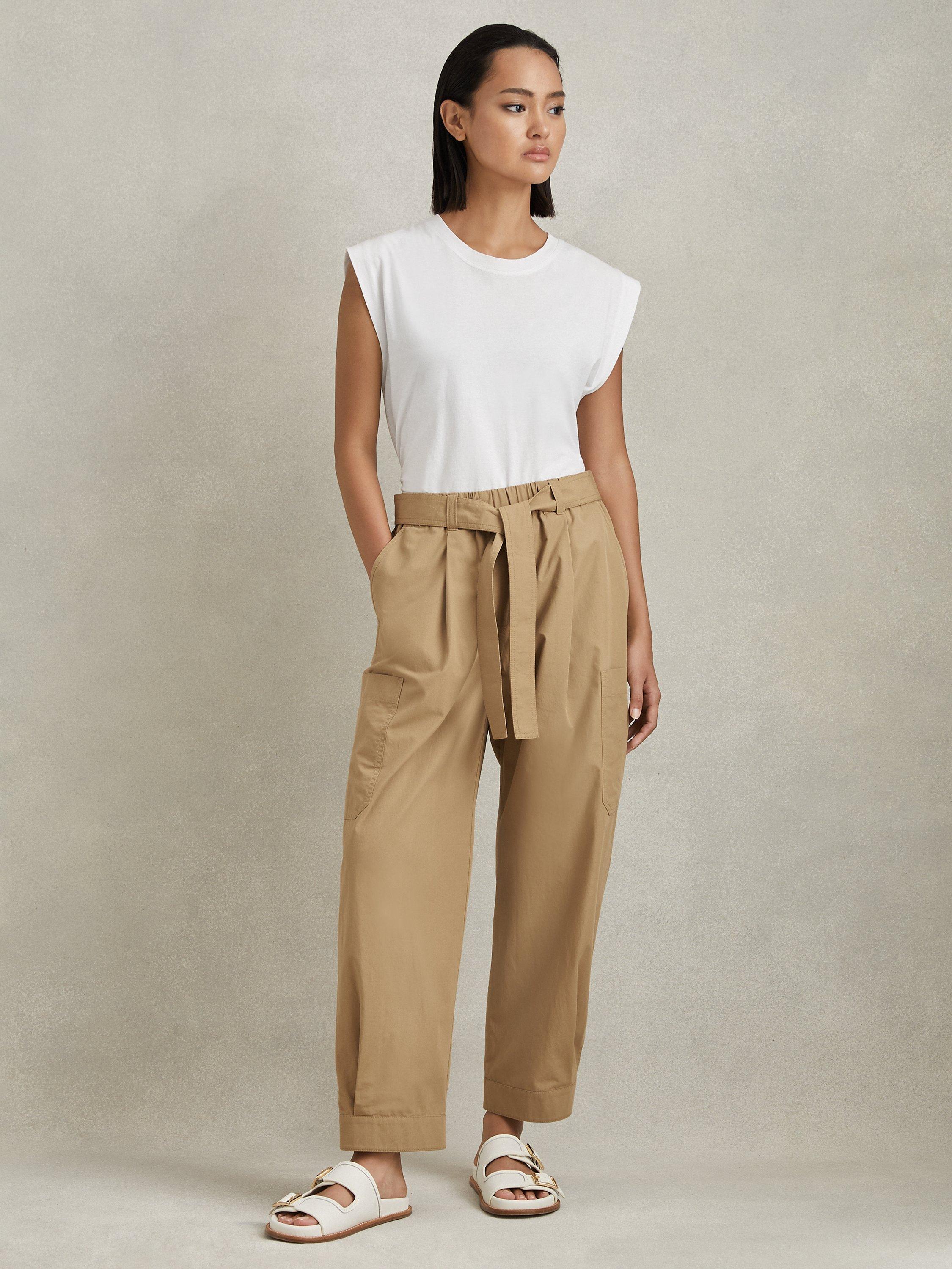 Reiss Delia Tapered Parachute Cargo Trousers