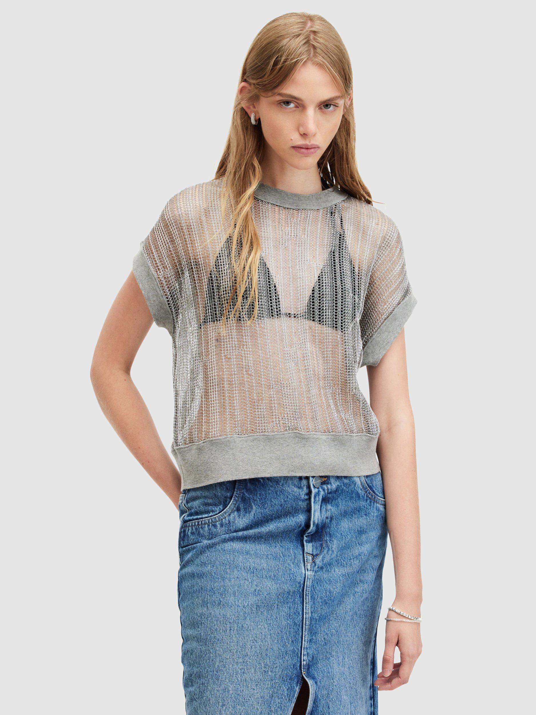 AllSaints Giana Metallic T-Shirt
