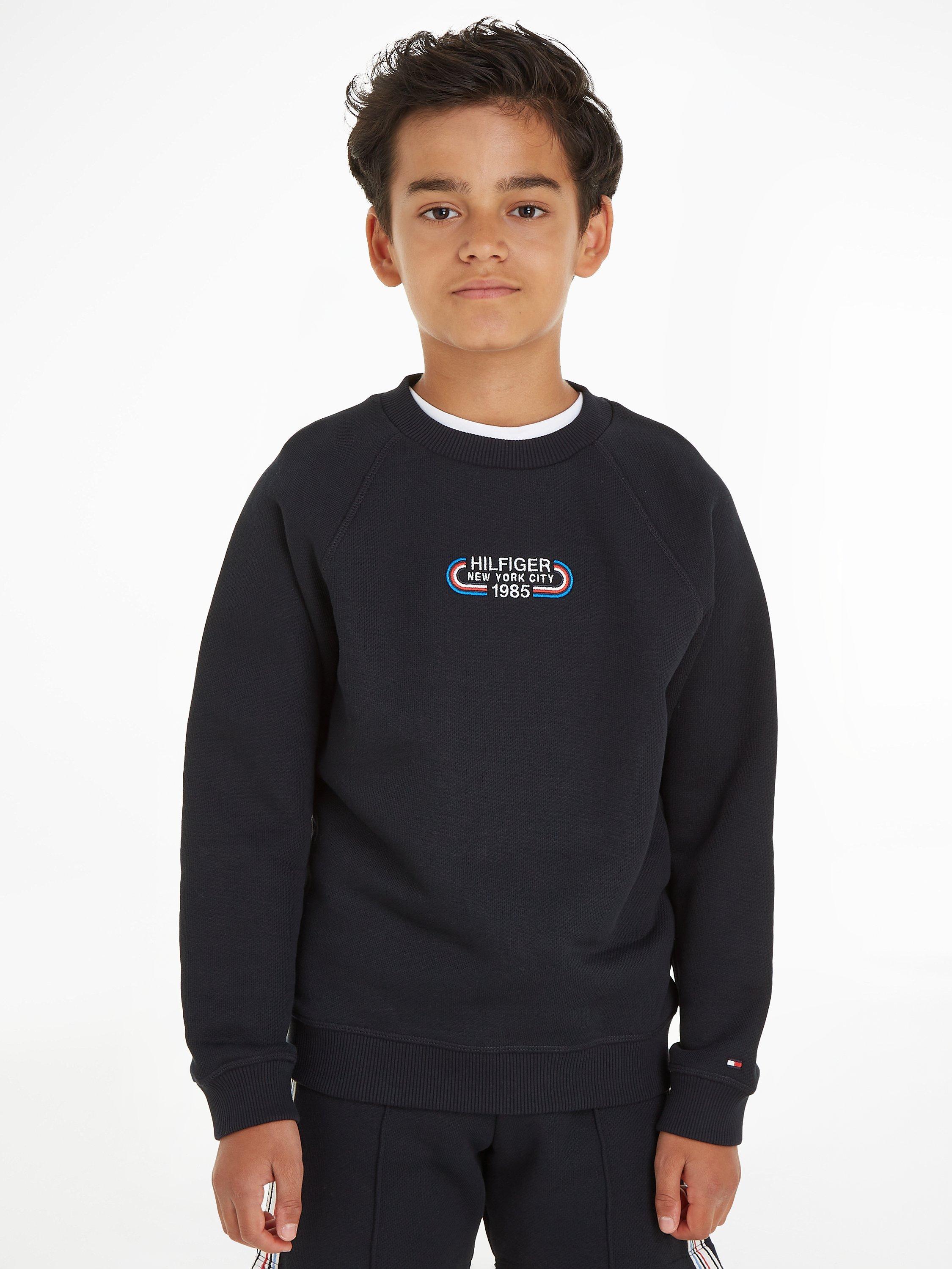 Tommy Hilfiger Kids' Cotton Blend Track Jumper, Desert Sky