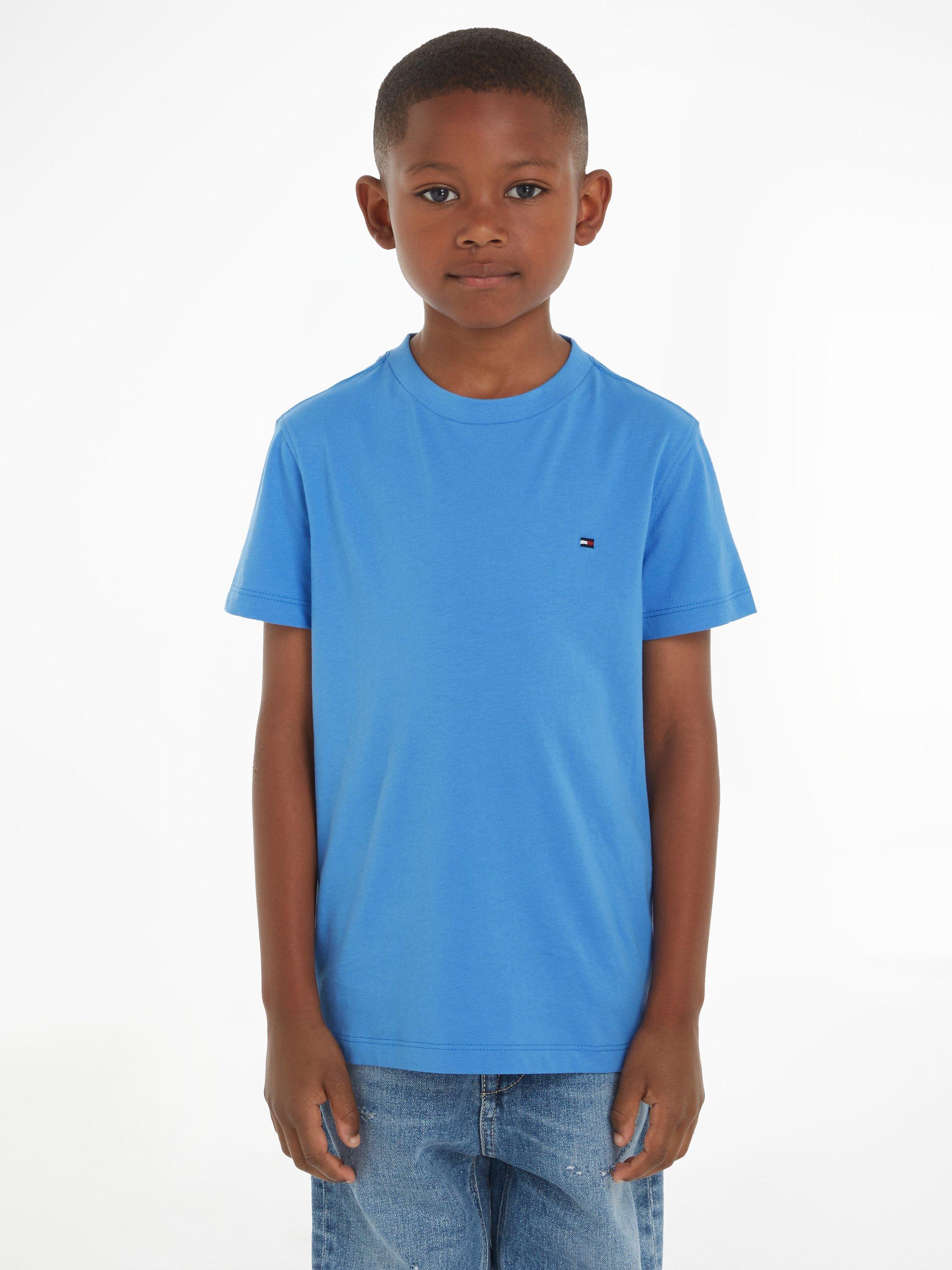 Tommy Hilfiger Kids' Essential Logo Short Sleeve T-Shirt, Blue Spell