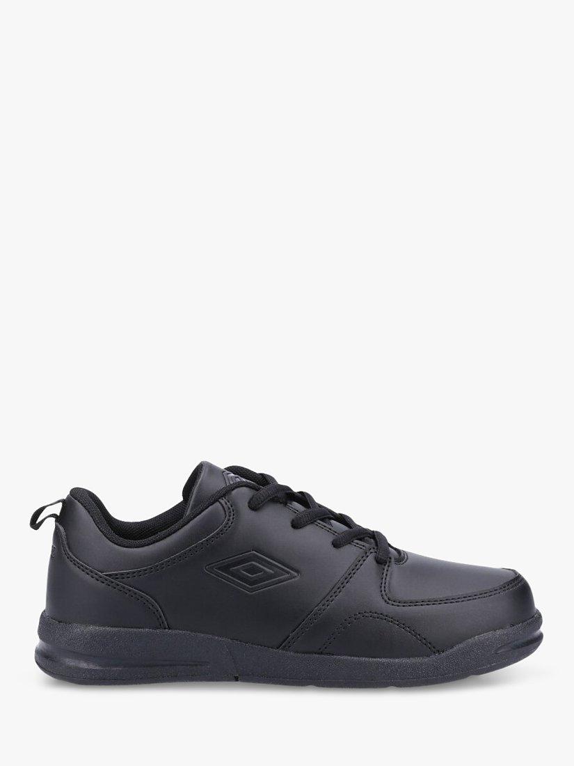 Product image 1 of 4, which shows Umbro Kids' Ashfield Lace Up Trainers, Black, 10 Jnr