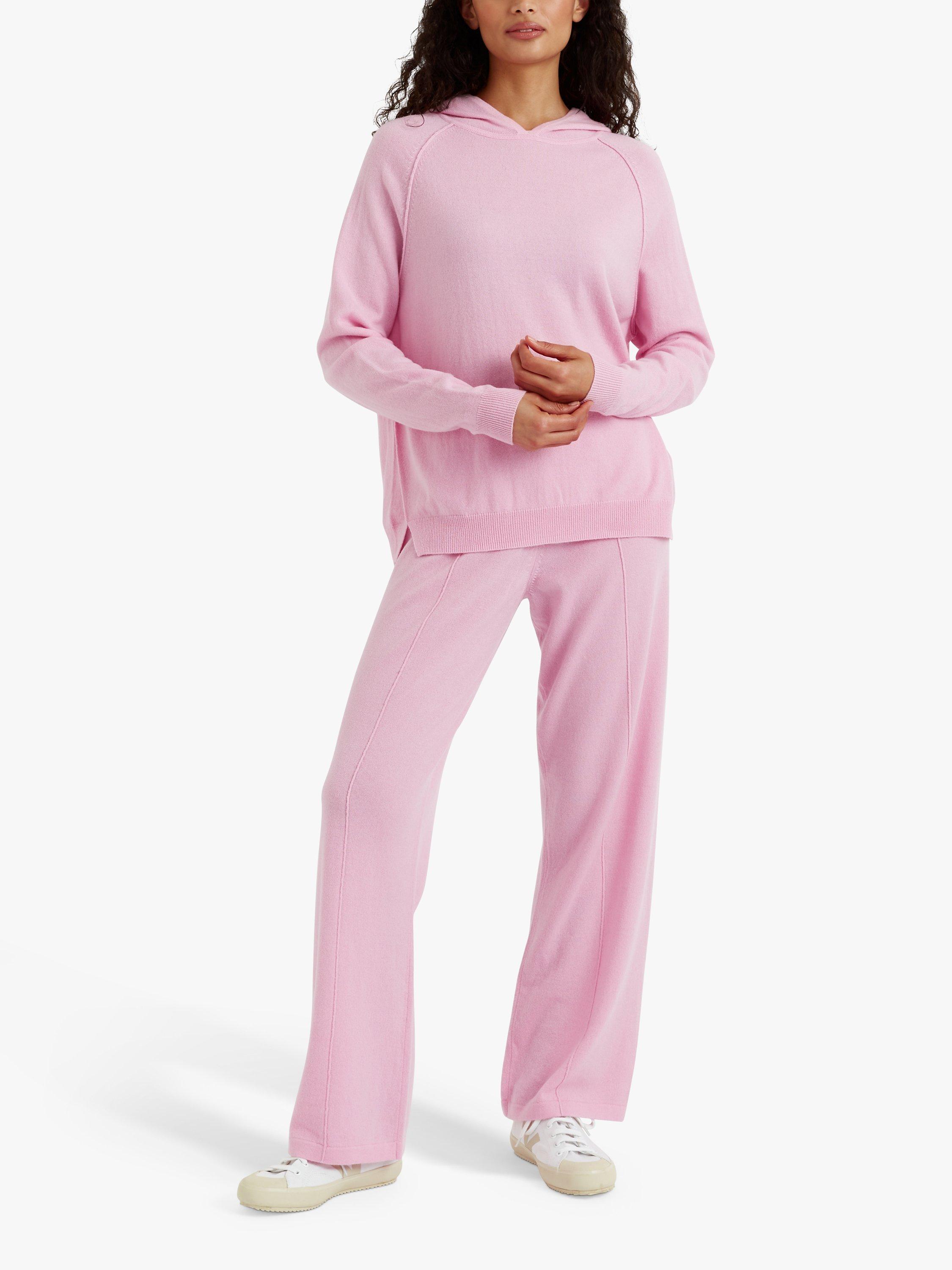 Chinti & Parker Boxy Wool Rich Hoodie, Pink Lemonade