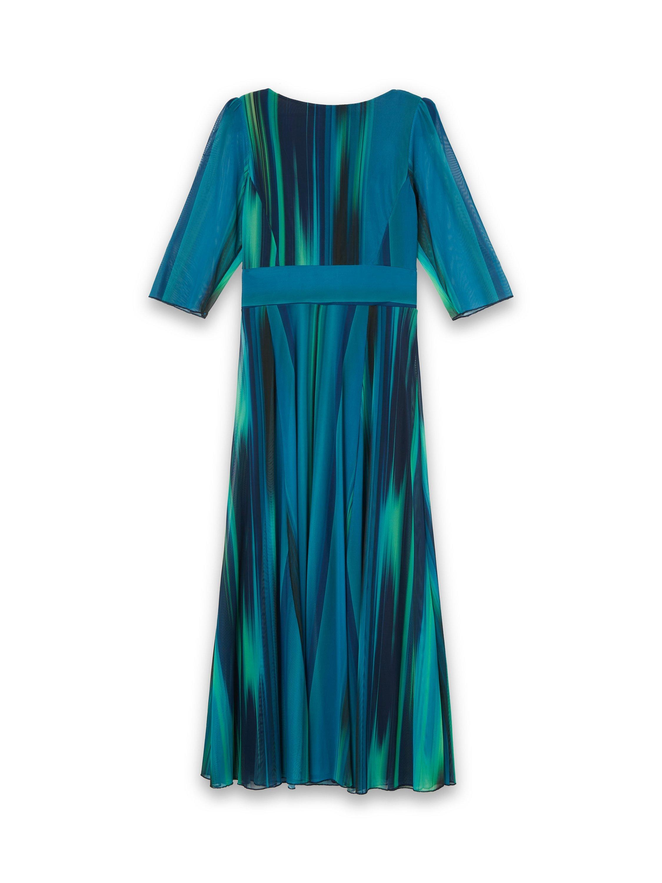 Product image 3 of 4, which shows Scarlett & Jo Verity Wrap Maxi Dress, Green Ikat, 16