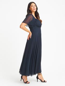 Scarlett & Jo Kemi Mesh Maxi Dress - view 2, Solid Navy