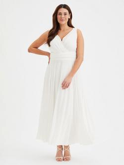 Scarlett & Jo Nancy Marilyn Sleeveless Mesh Maxi Dress, Solid Ivory