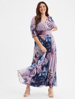 Scarlett & Jo Verity Floral Maxi Gown Dress, Indigo Rose, Indigo Rose