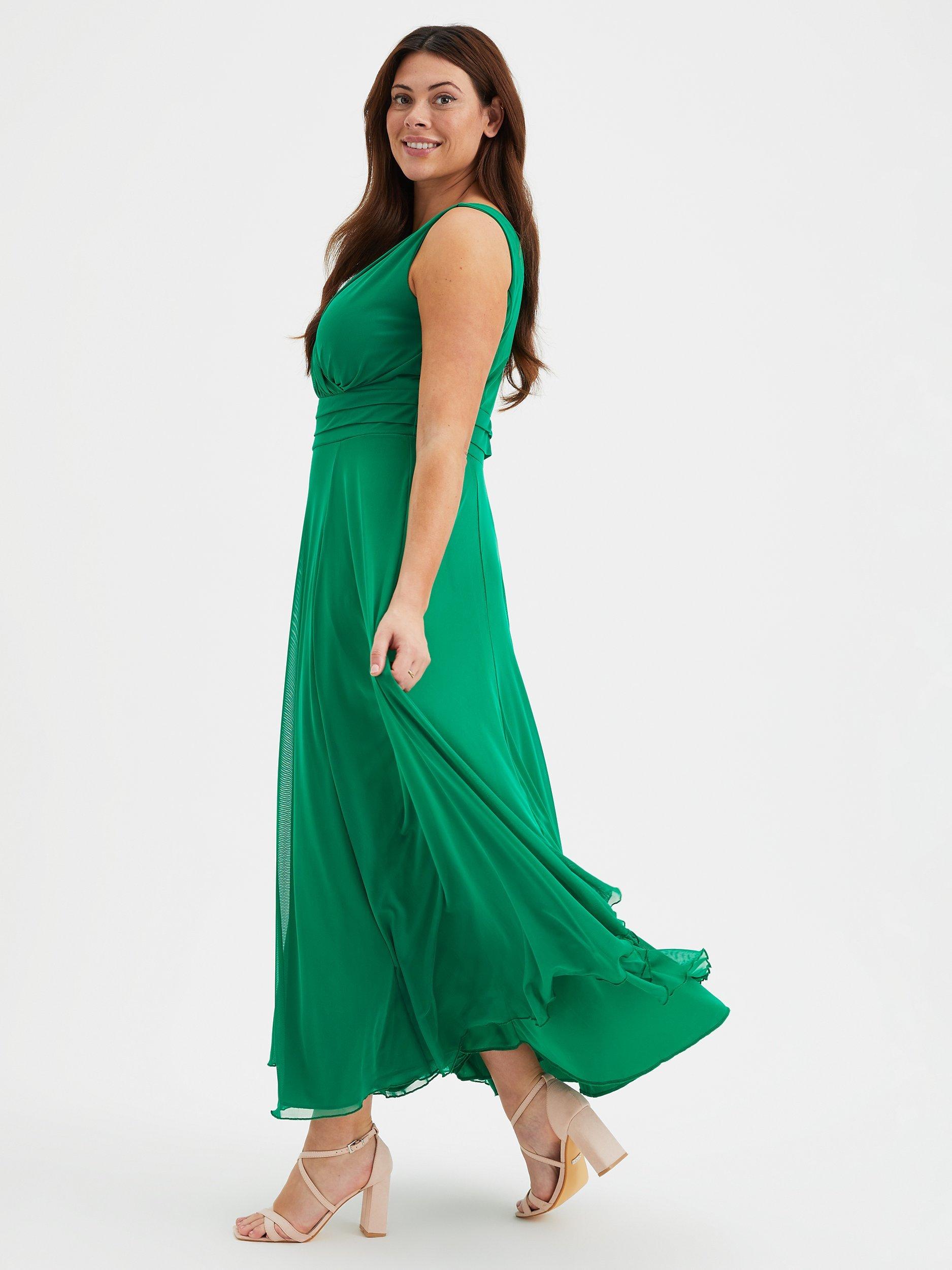 Product image 3 of 5, which shows Scarlett & Jo Nancy Marilyn Maxi Dress, Solid Green, 12