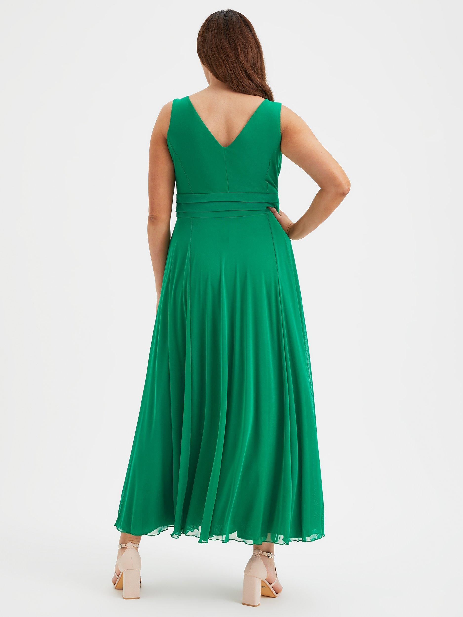 Product image 4 of 5, which shows Scarlett & Jo Nancy Marilyn Maxi Dress, Solid Green, 12