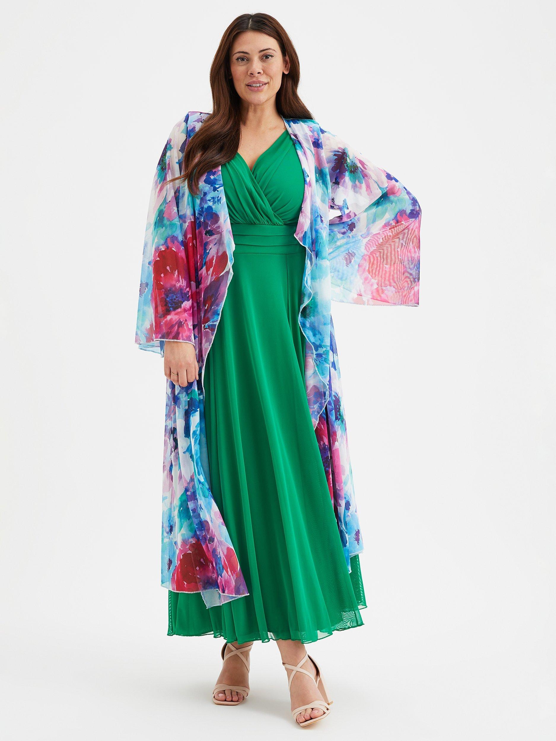 Product image 5 of 5, which shows Scarlett & Jo Nancy Marilyn Maxi Dress, Solid Green, 12