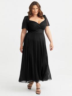 Scarlett & Jo Kemi Mesh Maxi Dress, Solid Black