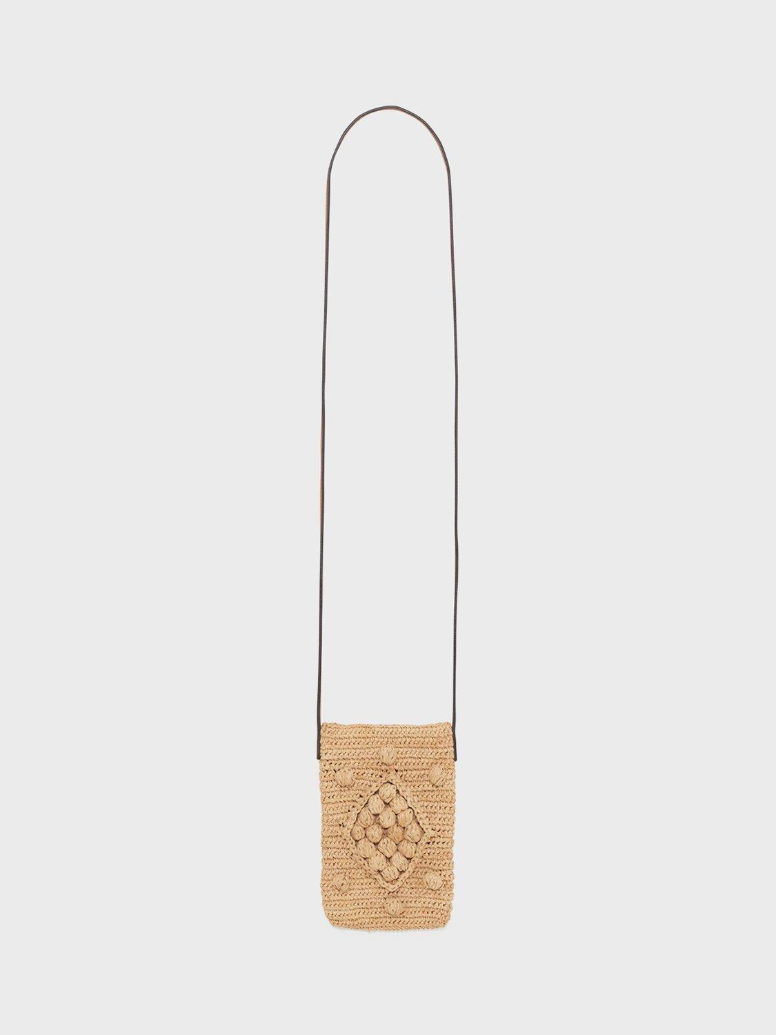 Product image 1 of 3, which shows Gerard Darel Rosie Textured Fabric Crossbody Bag, Rope, One Size