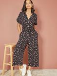 Yumi Watermelon Print Jumpsuit, Black/Multi, Black/Multi