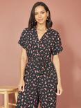 Yumi Watermelon Print Jumpsuit, Black/Multi, Black/Multi